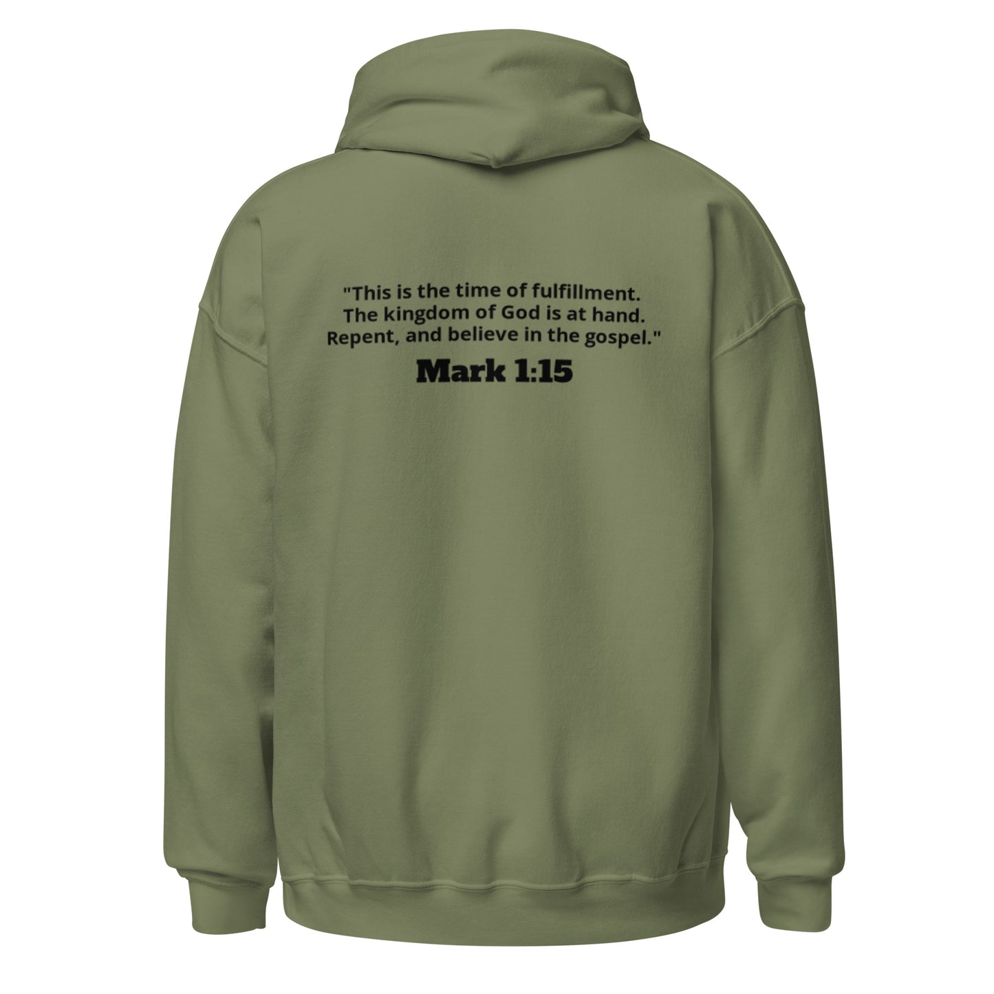 Repent. Mark 1:15 Hoodie - Black Lettering