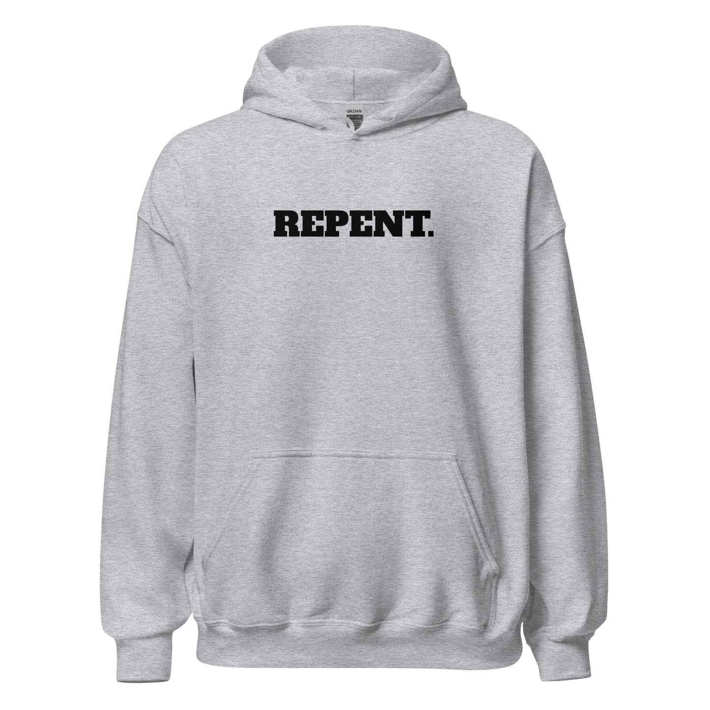 Repent. Mark 1:15 Hoodie - Black Lettering