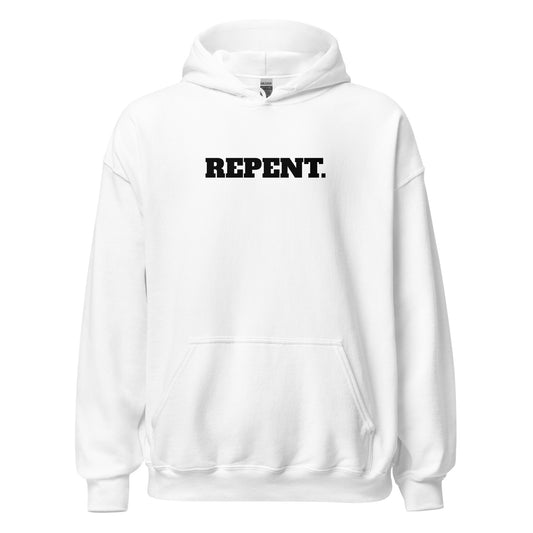 Repent. Mark 1:15 Hoodie - Black Lettering