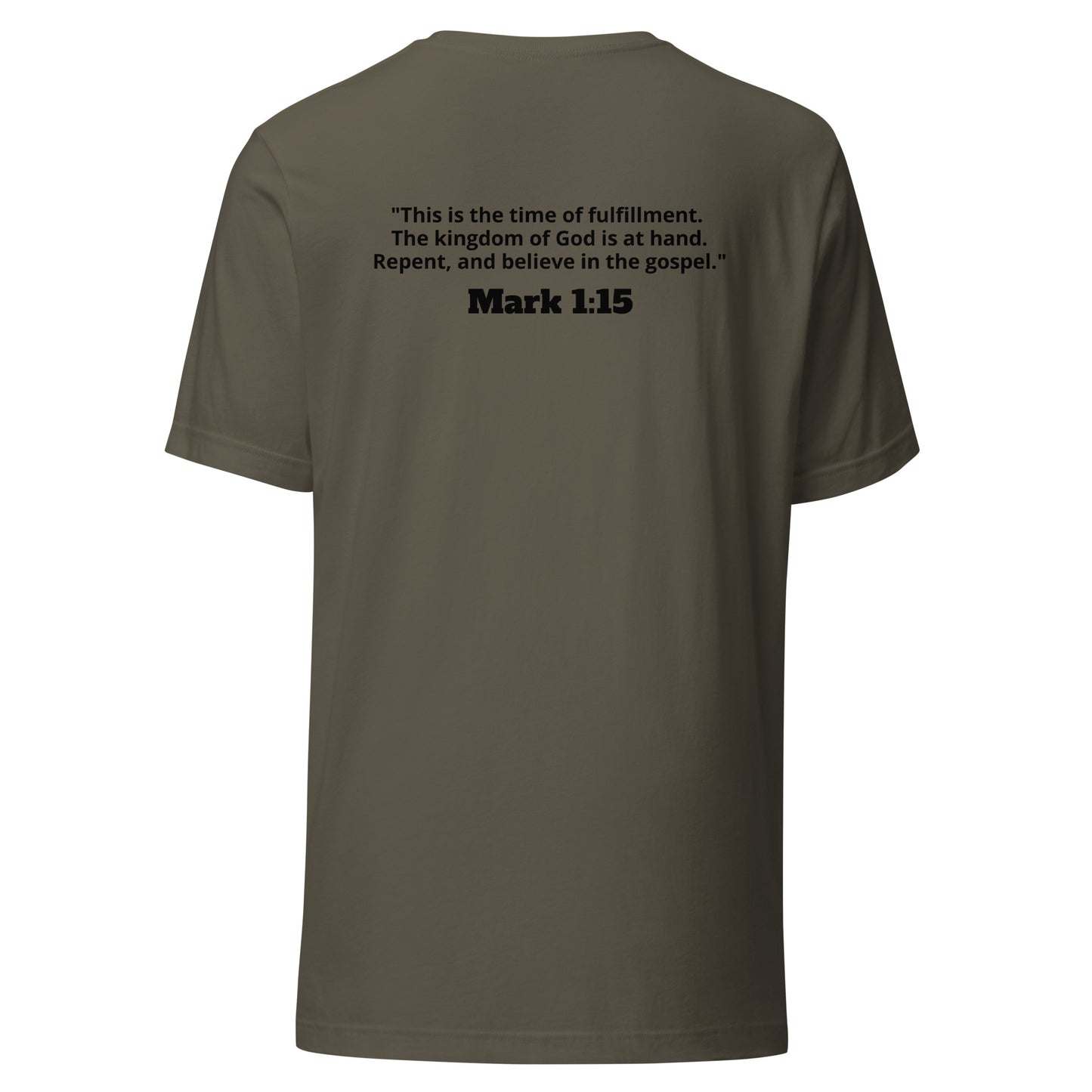 Repent. Mark 1:15 Tee - Black Lettering