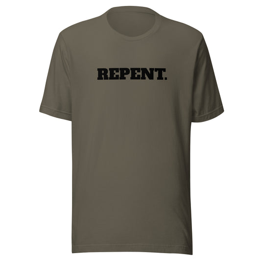 Repent. Mark 1:15 Tee - Black Lettering